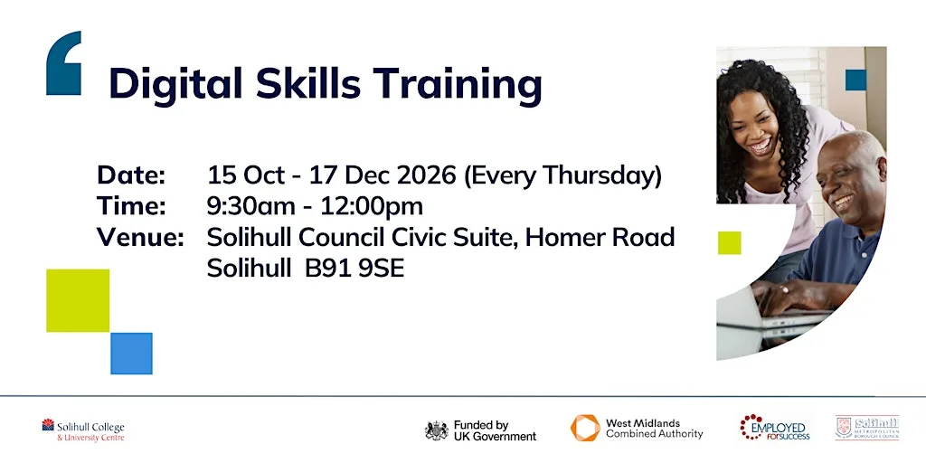 Digital Skills Training with Solihull College (South Solihull)