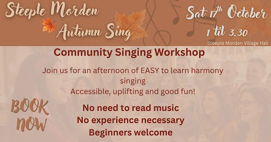 Autumn Community Singing Workshop - Steeple Morden at Steeple Morden Village Hall