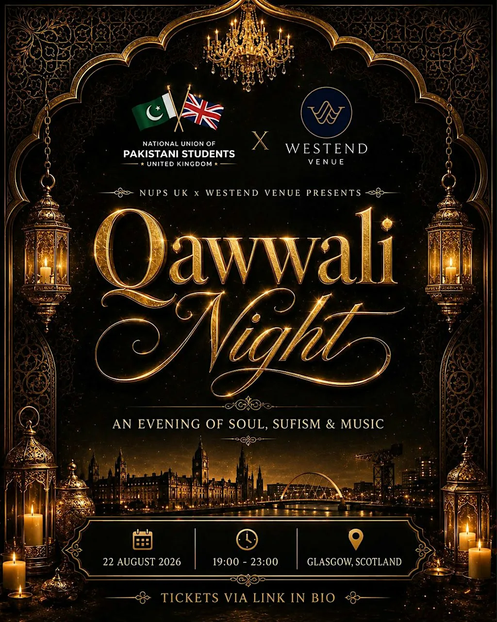 Glasgow Qawwali Night 2026 | NUPS UK x Westend Venue