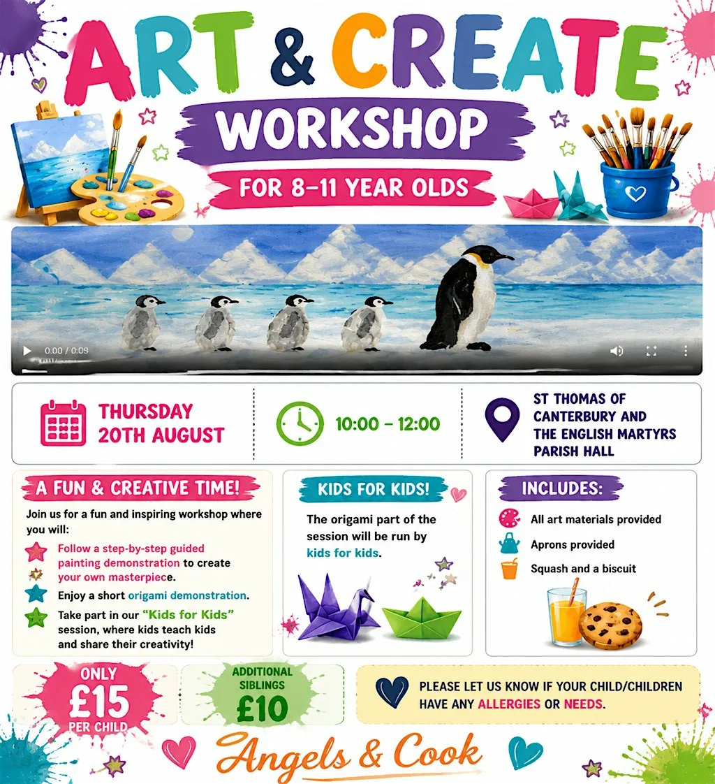 Art & Create for 8-11 year olds at St Thomas Of Canterbury & The English Martyrs, Parish Village Hall