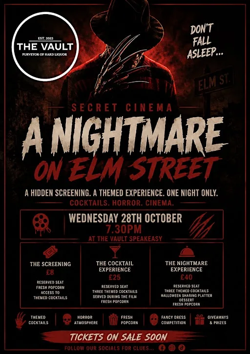Secret Cinema- A Nightmare on Elm Street at The Vault