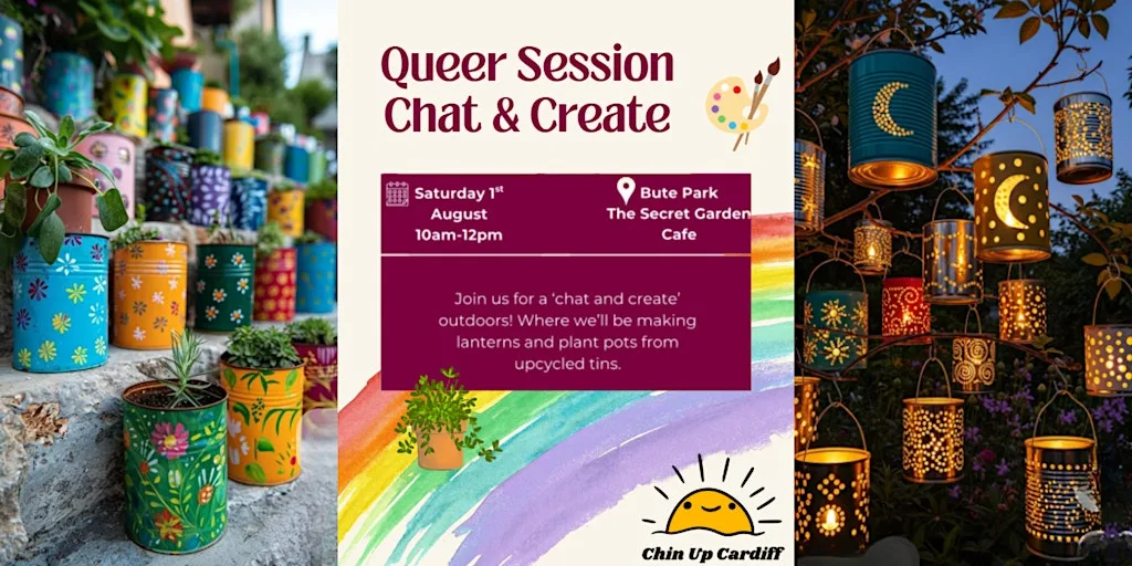 Chat & Create Outdoors - Queer Chin Up Cardiff Session at The Secret Garden