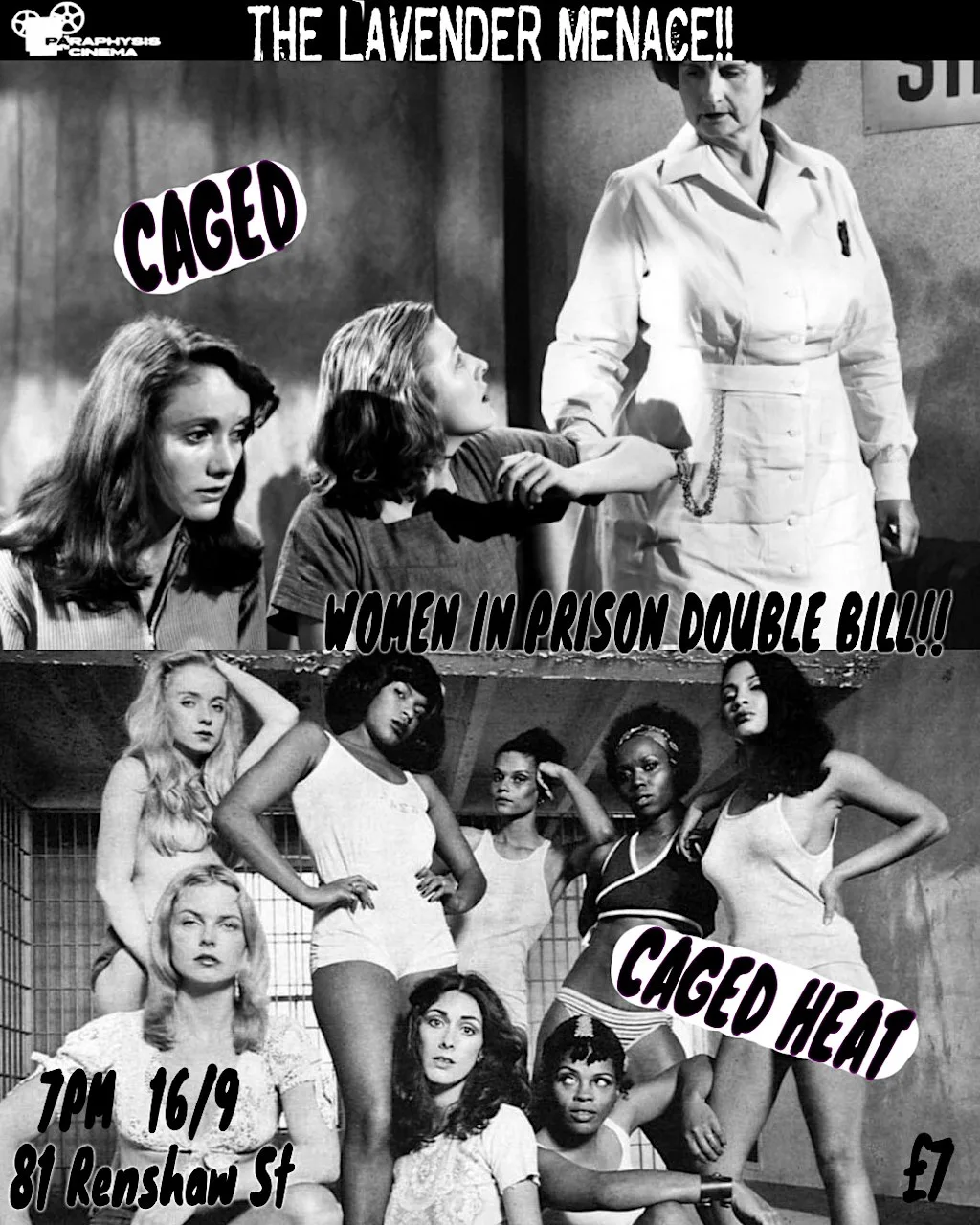 CAGED (1950) + CAGED HEAT (1974) at 81 Renshaw St