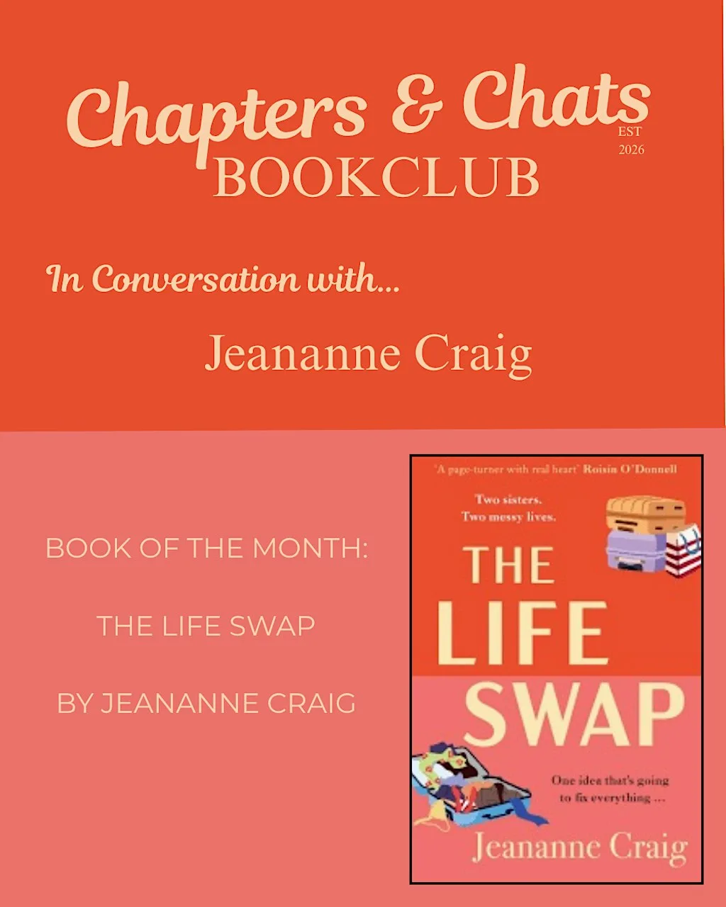 Chapters & Chats Book Club in Conversation with Jeananne Craig at Tinney's Bar & The Shirt Factory