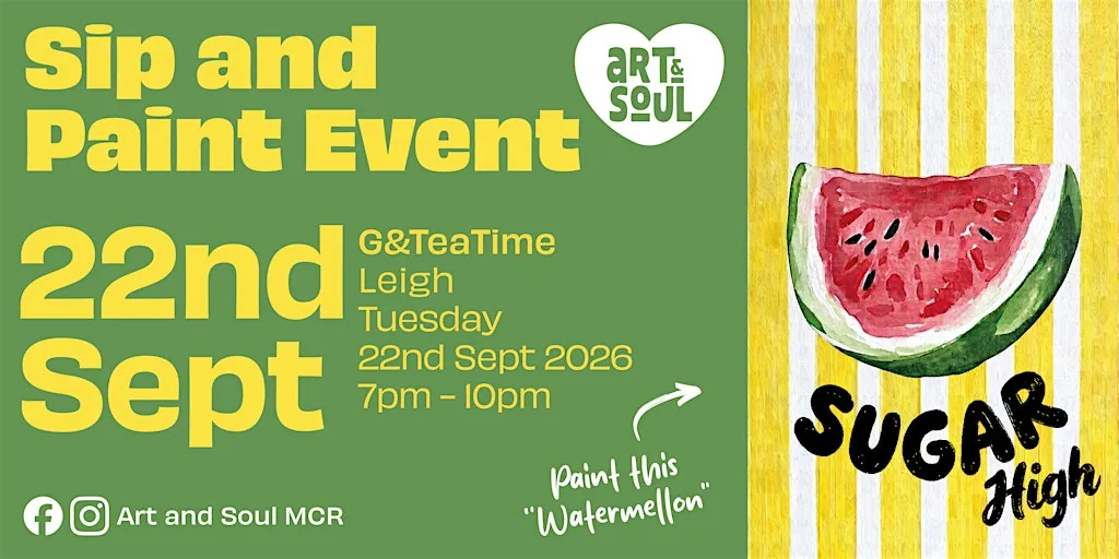 Sip and Paint Night at G&TeaTime, Leigh at G&TeaTime