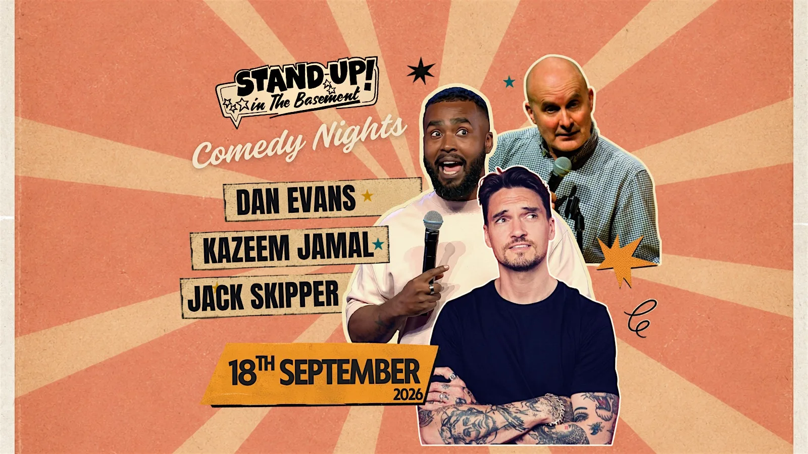 Stand Up Comedy in Southampton Ft. Jack Skipper, Dan Evans & Kazeem Jamal at Papillon