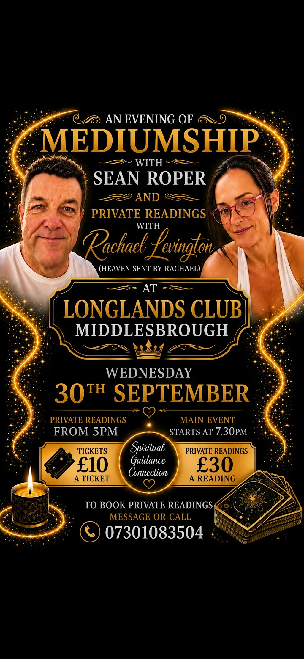 An evening of Mediumship with Sean Roper at The Longlands Club