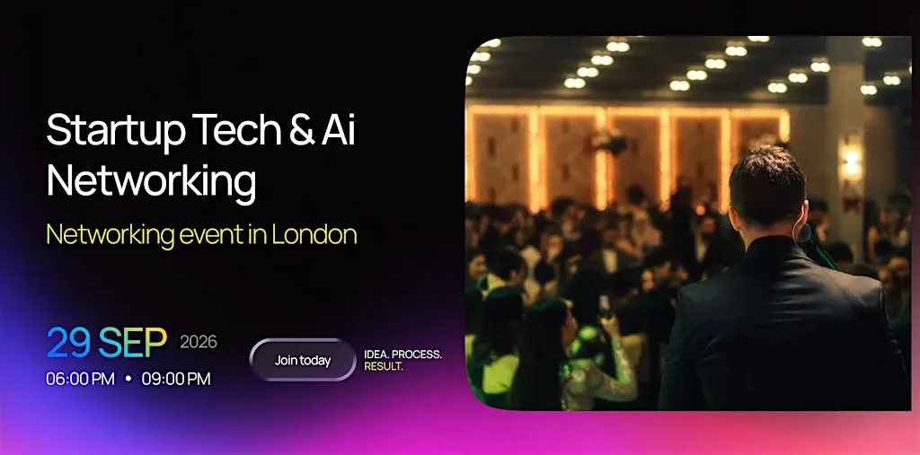Startup Tech & AI Networking in London at The City Pride