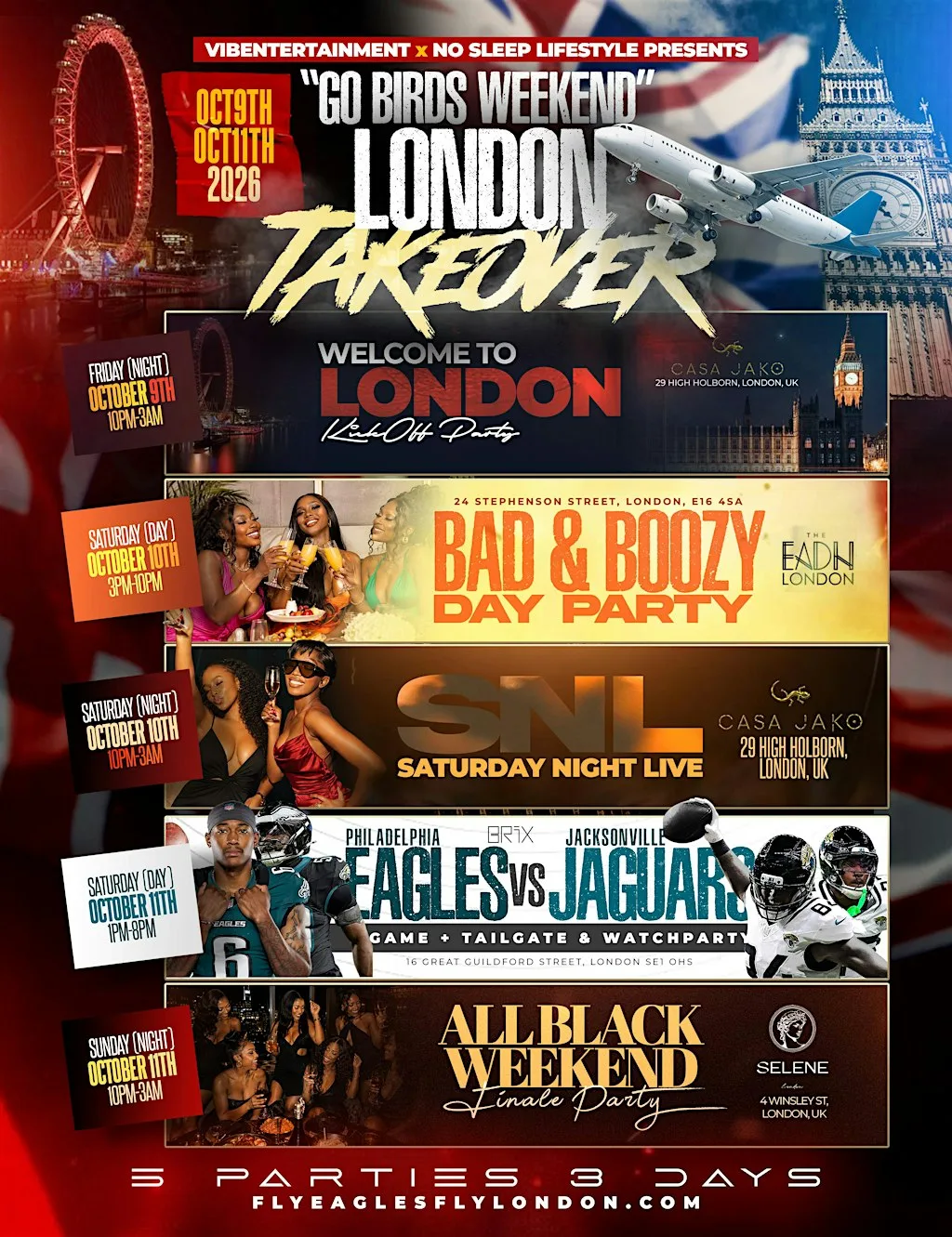 FLY EAGLES FLY LONDON TAKEOVER 2026 at Casa Jako