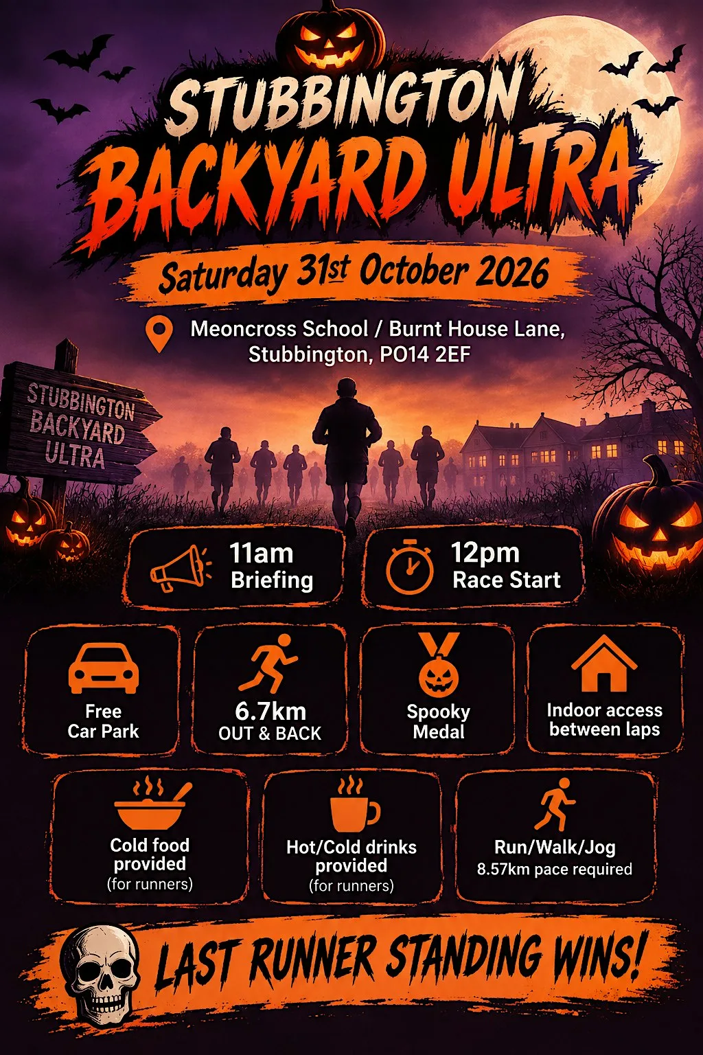 Stubbington Backyard Ultra at Meoncross School