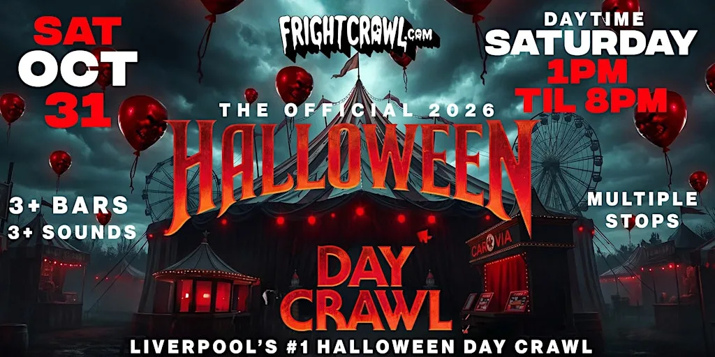 The Fright Crawl | Liverpool Halloween Day Bar Crawl 2026 | Sat, Oct 31 at TBA