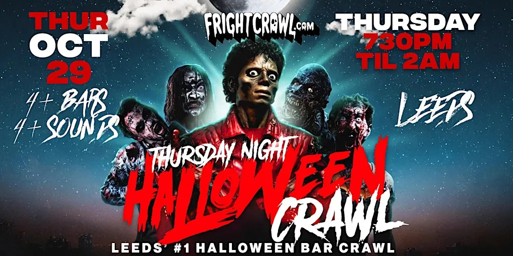 The Fright Crawl | Leeds Halloween Bar Crawl 2026 | Thursday, October 29 at Crowd of Favours