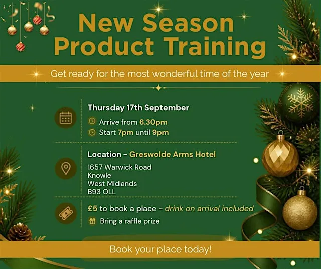 New Season Product Training at Greswolde Arms
