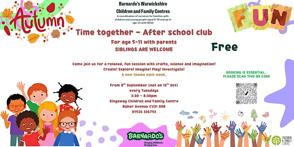 TIME TOGETHER-After School Club for children aged 5-11y- Kingsway CFC at Kingsway Children & Family Centre