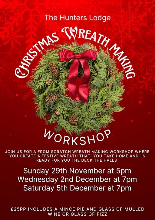 Wreath making workshop - hunters lodge