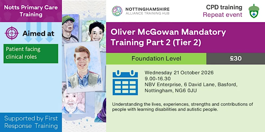 Oliver McGowan Mandatory Training Part 2 (Tier 2) at NBV Enterprise Centre