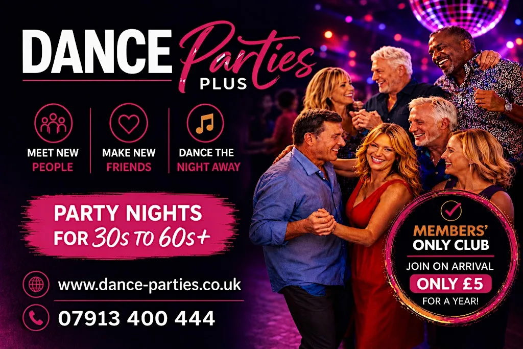 NORTH LONDON. Over 30's-60's+ Party for Singles & Couples- FRI 11 SEPT at Mill Hill Golf Club
