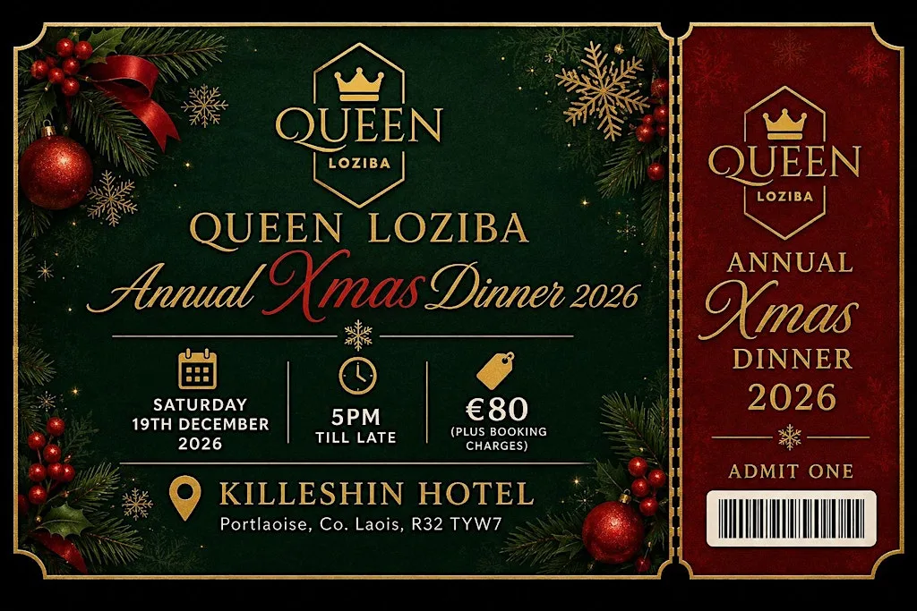 Queen Loziba Annual Xmas Dinner 2026 at The Killeshin Hotel