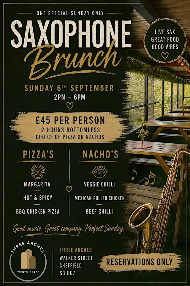 Sunday saxophone brunch at The Three Arches