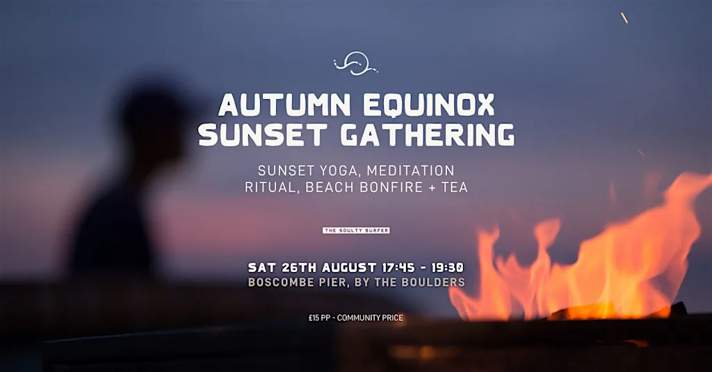 AUTUMN EQUINOX SUNSET BEACH GATHERING at Boscombe Pier