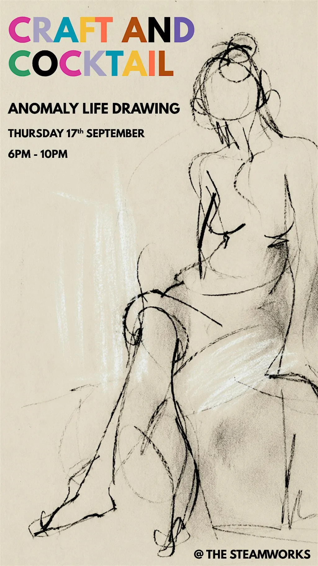 Craft and Cocktail - Life Drawing at The Steamworks