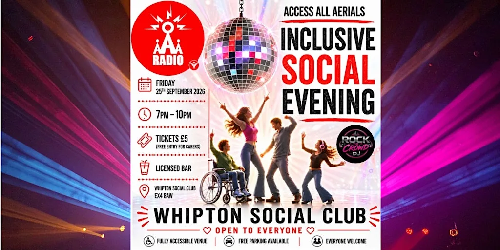 Access All Aerials Social Evening at Whipton Institute Social Club
