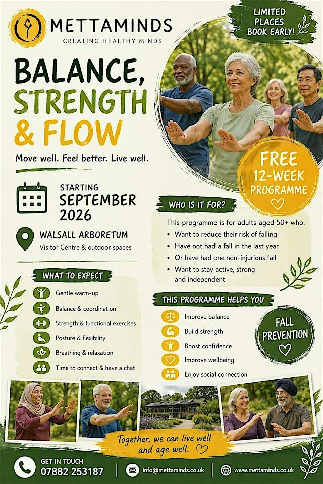 Strength and Flow: Tai chi based programme at Walsall Arboretum Cafe