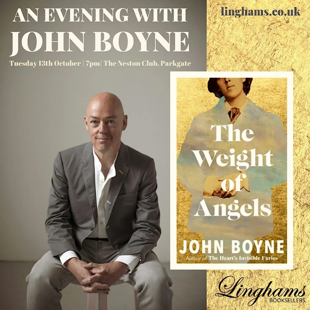 Best selling author John Boyne in conversation 13th October at The Neston Club - Parkgate Clubhouse