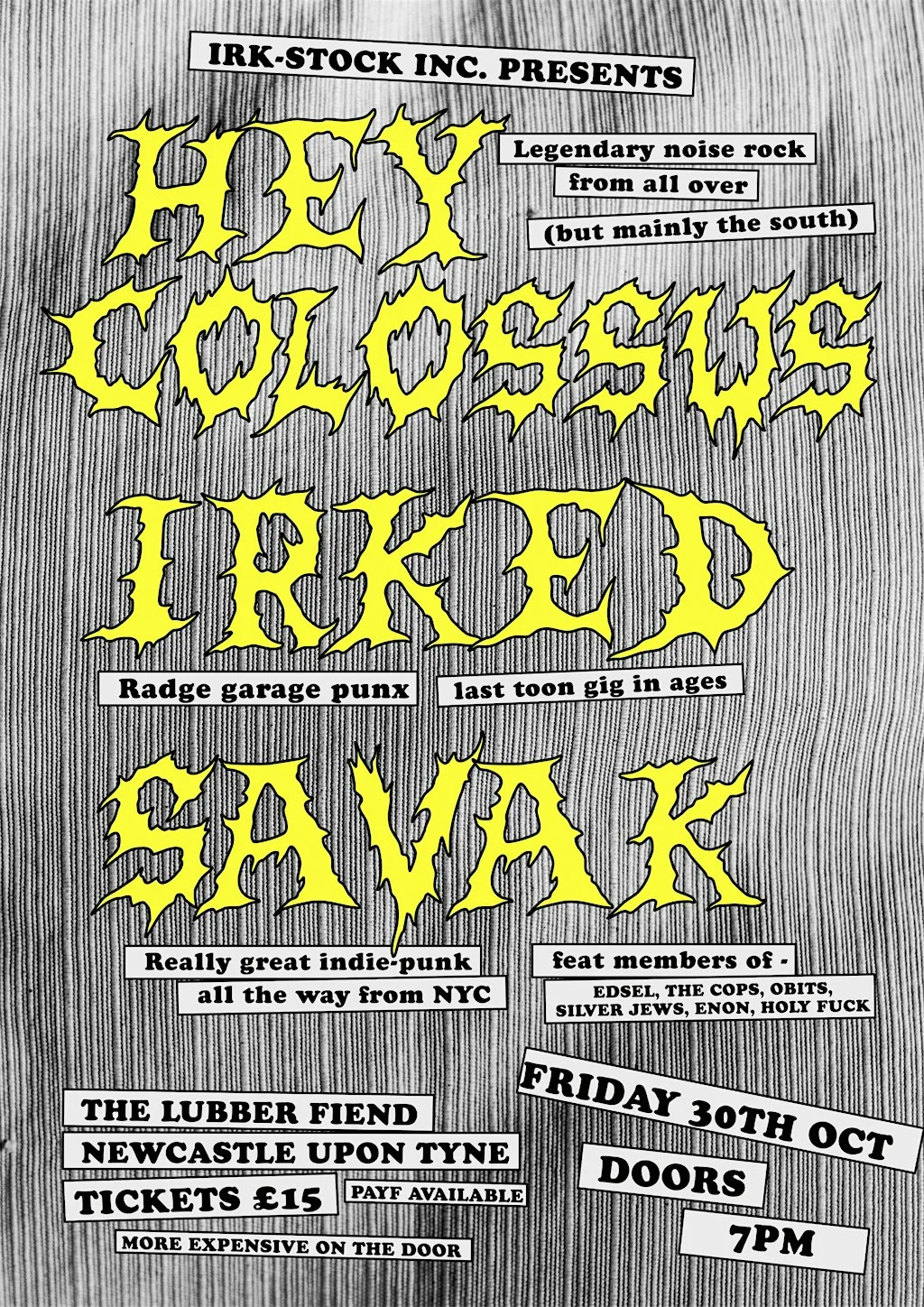 Hey Colossus - IRKED - Savak