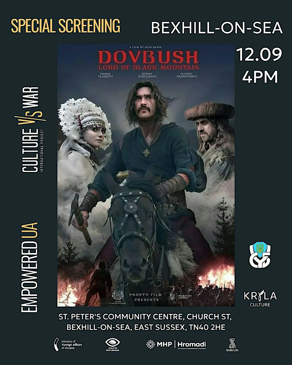 Film Screening “DOVBUSH" (eng subtitles) Bexhill-on-Sea, East Sussex at St. Peter’s Parish Community Centre