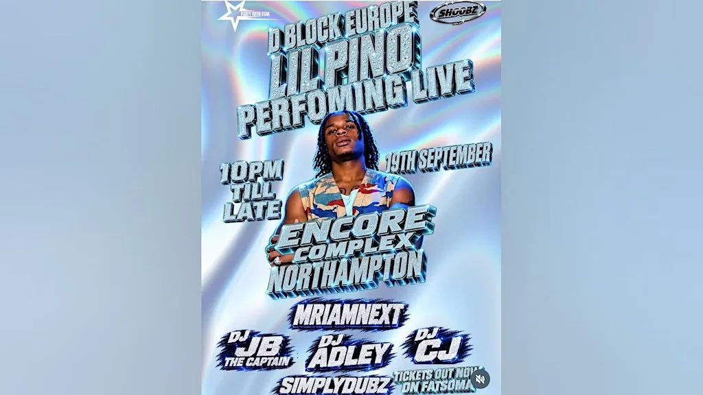 DBLOCK EUROPES LIL PINO LIVE IN NORTHAMPTON at Encore Complex