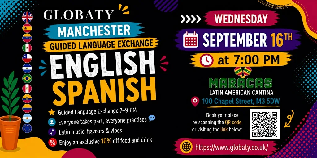 Manchester Guided English – Spanish Language Exchange at Maracas Latin American Cantina