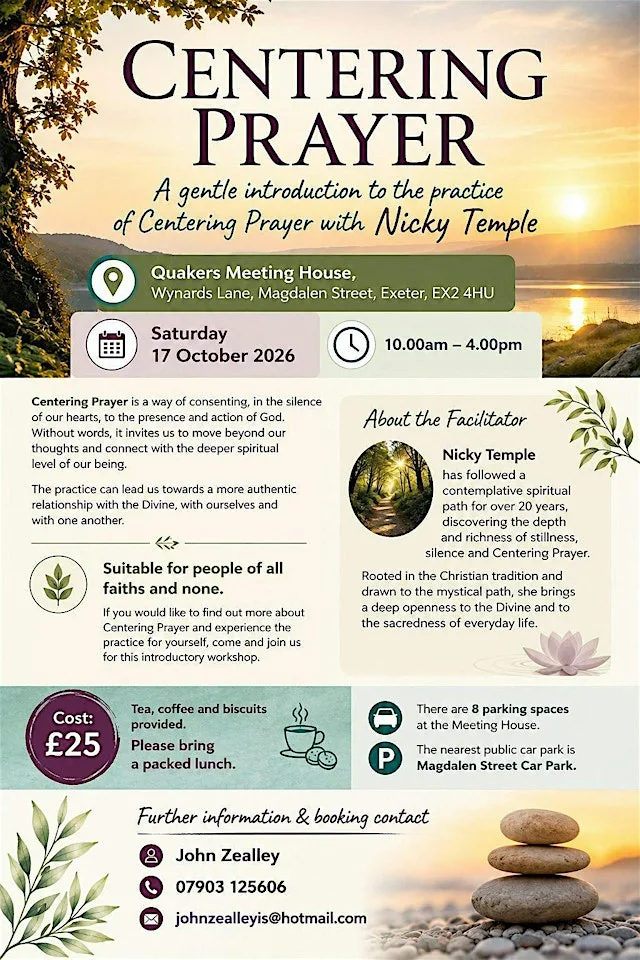 Centering Prayer Introductory Workshop at Quaker Meeting House