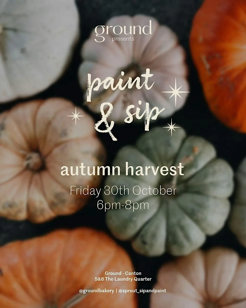 Paint & Sip Autumn Harvest at Ground Bakery