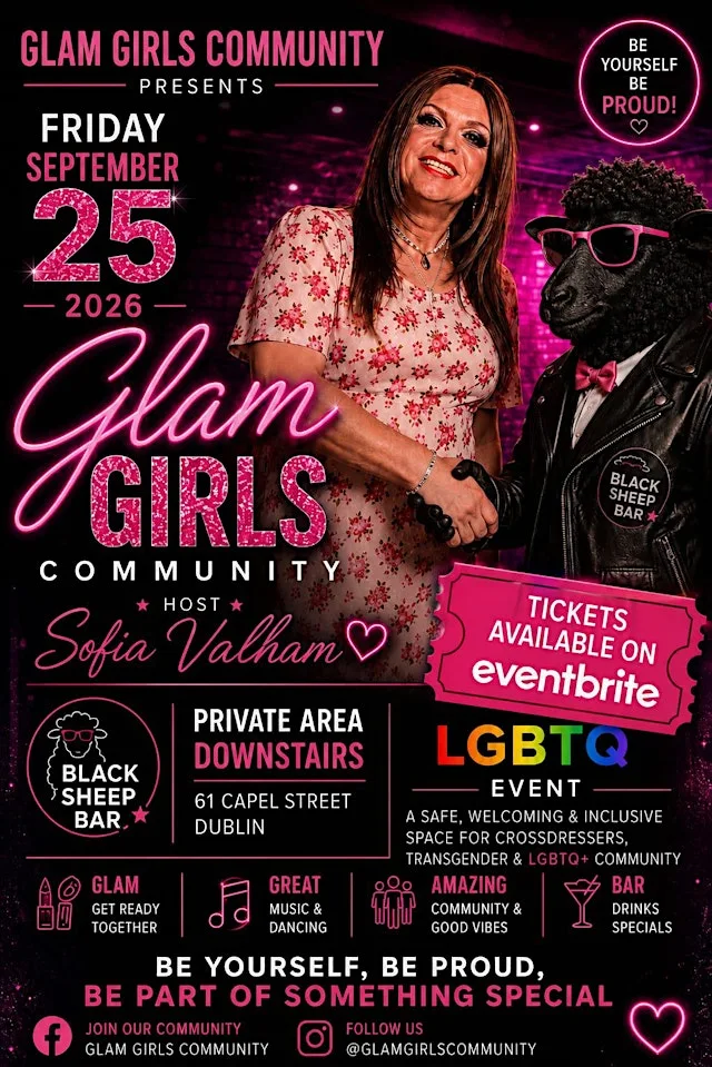Glam Girls Dublin events at The Black Sheep
