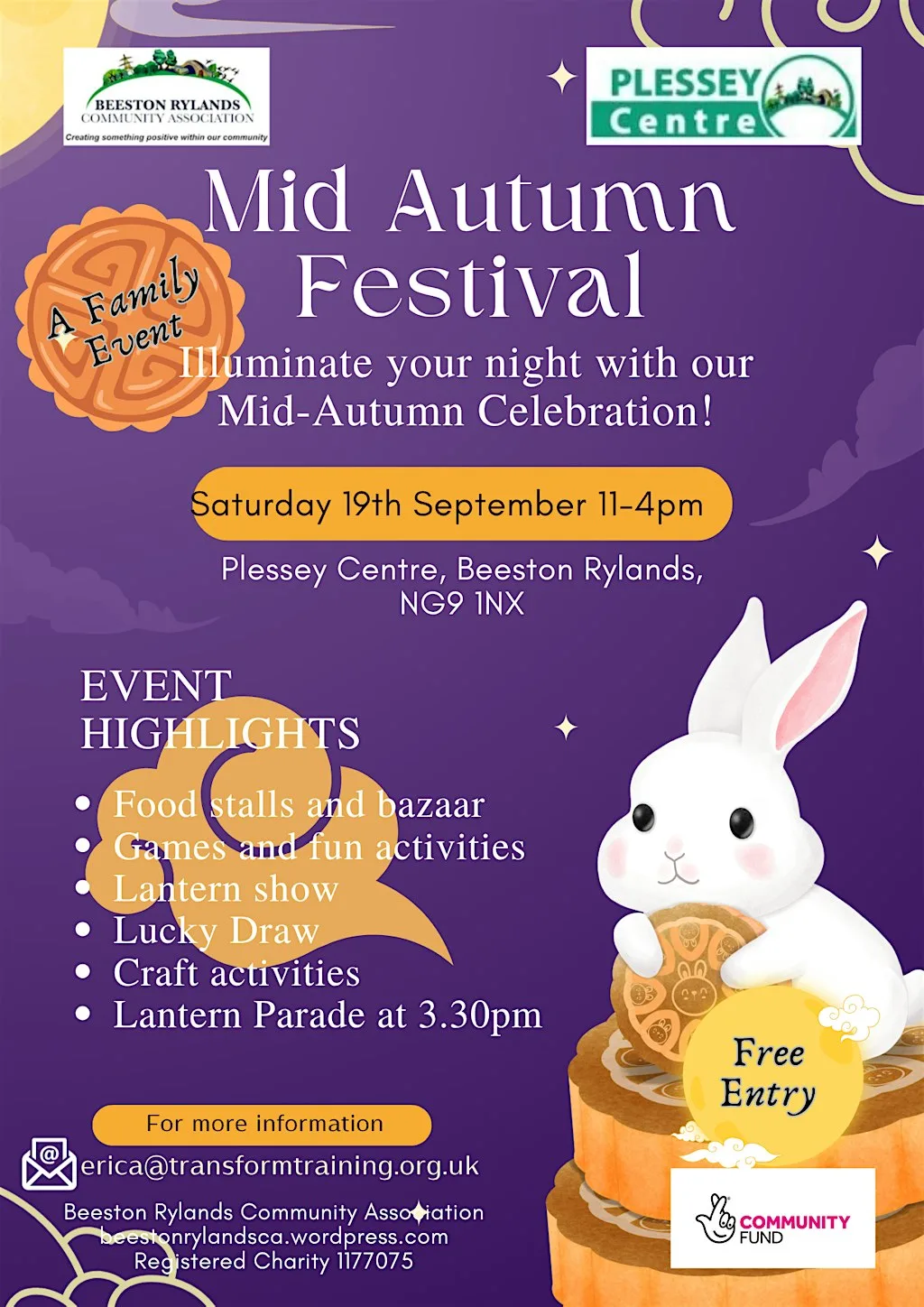 BRCA Mid-Autumn Festival Celebration - Lantern Parade 中秋慶祝市集-花燈巡遊 at The Pleassy Centre