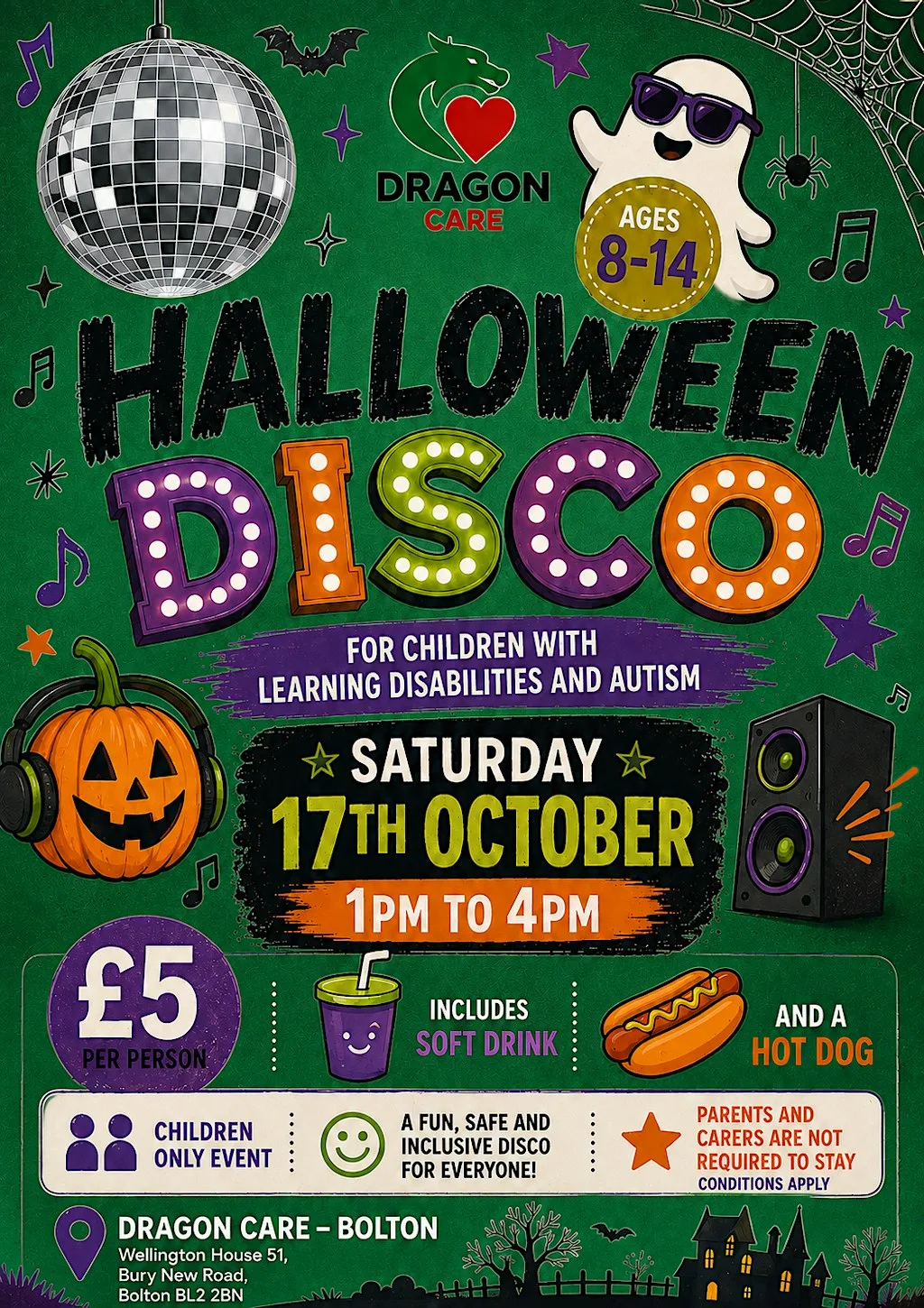 Halloween Disco - 8 - 14 - Dragon Care at 51 Bury New Rd