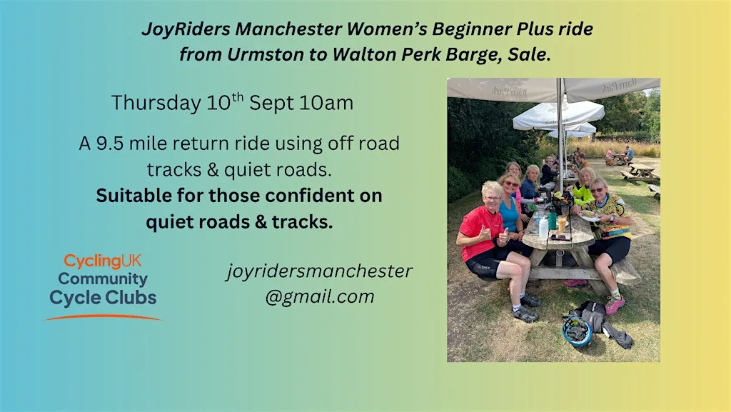 Joyriders Manchester Women's Beginner + to Walton Perk Barge at Lord Nelson