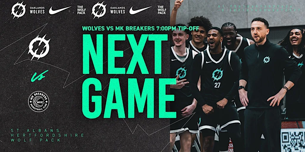 BCB Trophy Oaklands Wolves Vs Milton Keynes Breakers