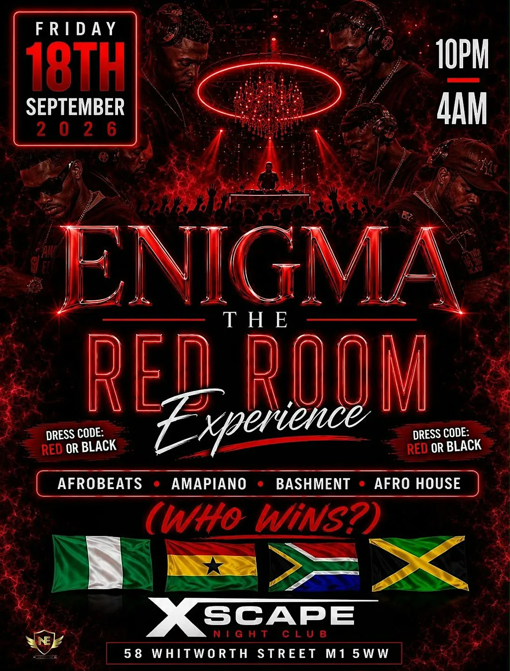 ENIGMA THE REDROOM EXPERIENCE - HipHop/RnB/House/Afrobeats/Amapiano/Danceha at Xscape Manchester