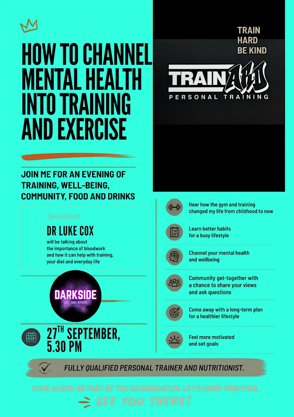 TrainARD: How to channel mental health into training and exercise at Darkside Café
