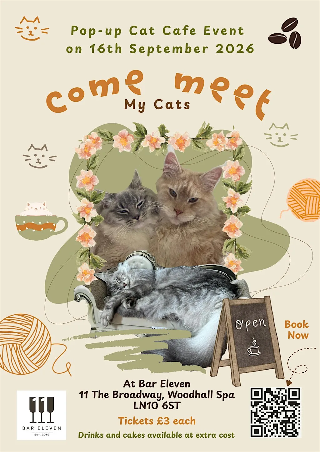 Pop-up Cat Cafe Event at Bar Eleven