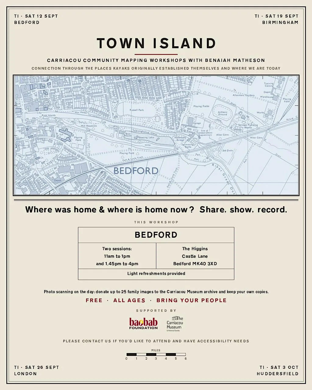 TOWN ISLAND (BEDFORD) - Carriacou mapping workshop 11am - 1pm at The Higgins Bedford