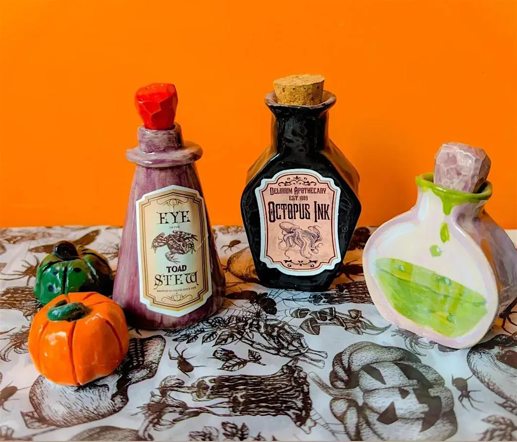 Potion Bottle Pottery Class - BYOB at Creative Bloc