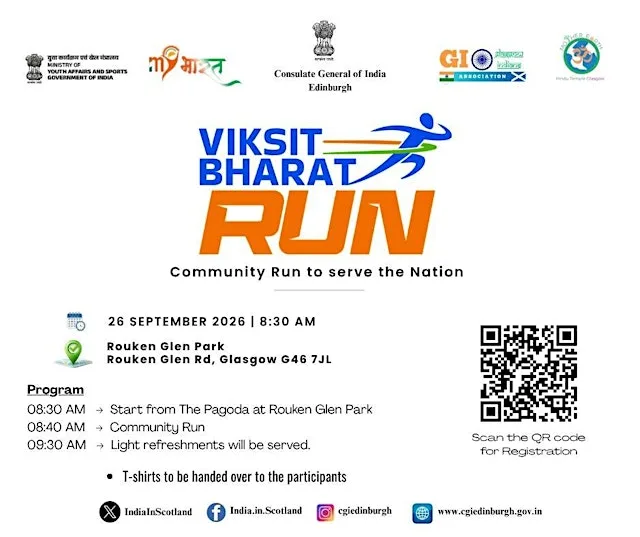 VIKSIT BHARAT RUN - GLASGOW at Rouken Glen Park