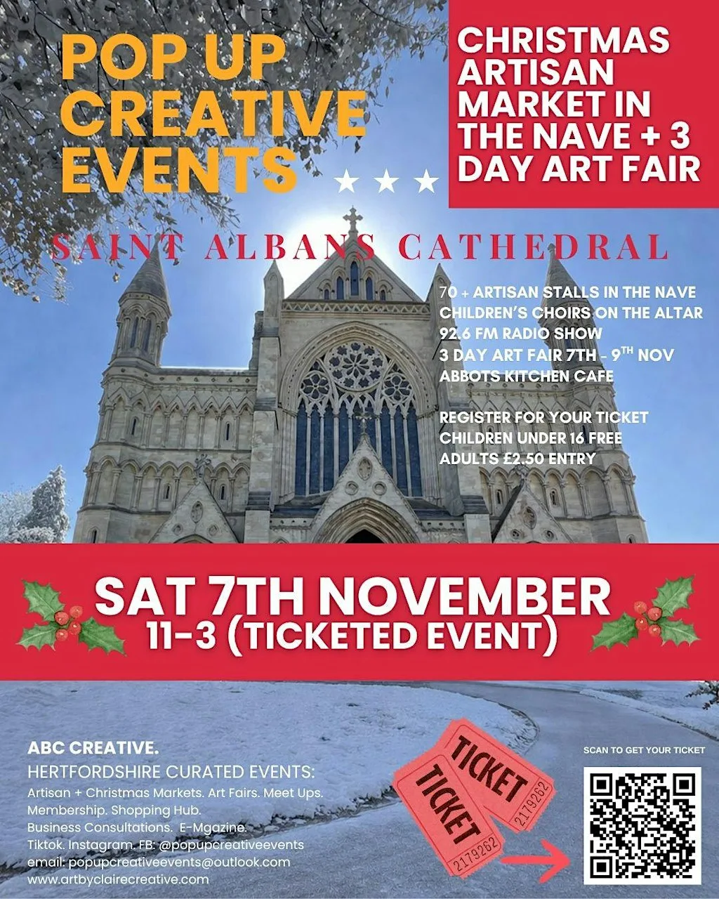 St Albans Cathedral + Christmas Artisan Market + 3 Day Art Fair at St. Albans Cathedral
