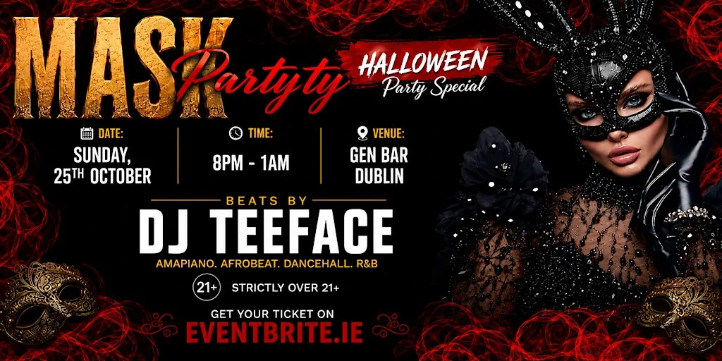HALLOWEEN MASK PARTY SPECIAL ♠ SUN. 25TH OCT. at GEN BAR DUBLIN at Gen Bar