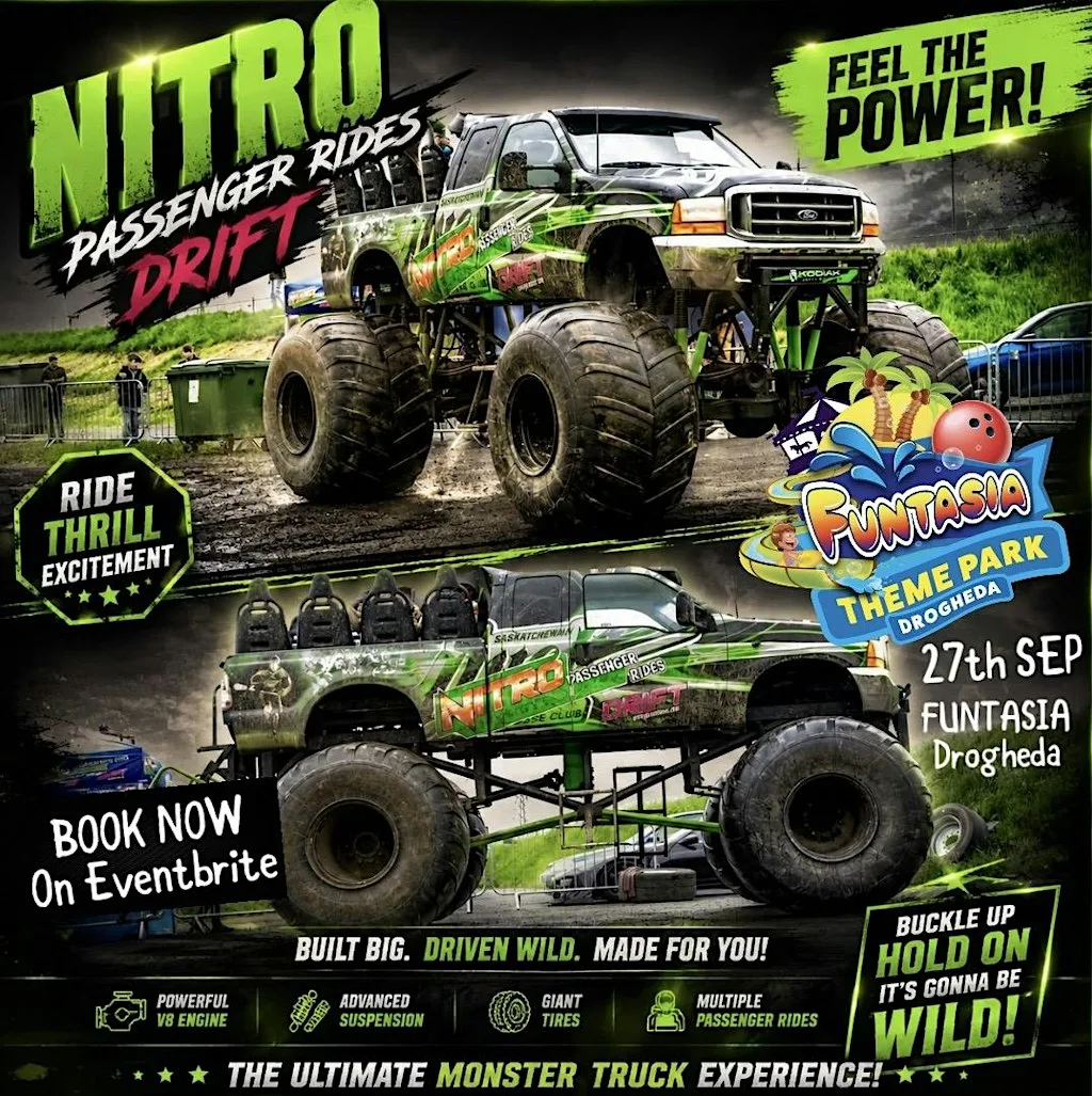 MonsterTruck Passenger Rides Funtasia at Funtasia Theme Park | Drogheda