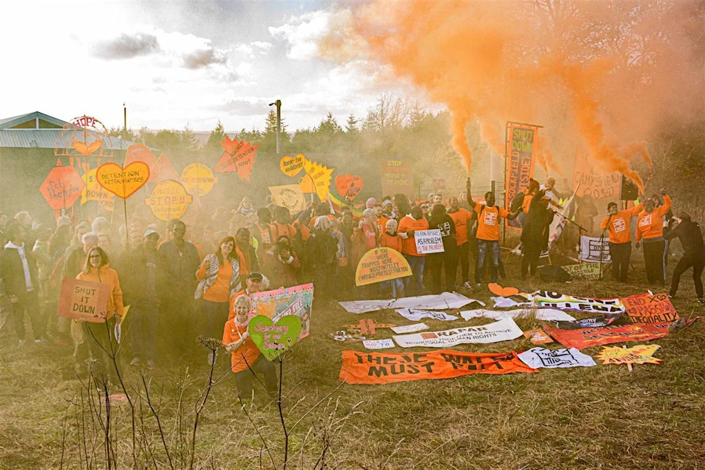 Sheffield Coach to Shut Down Hassockfield Centre demonstration - 17th Oct at Paternoster Row