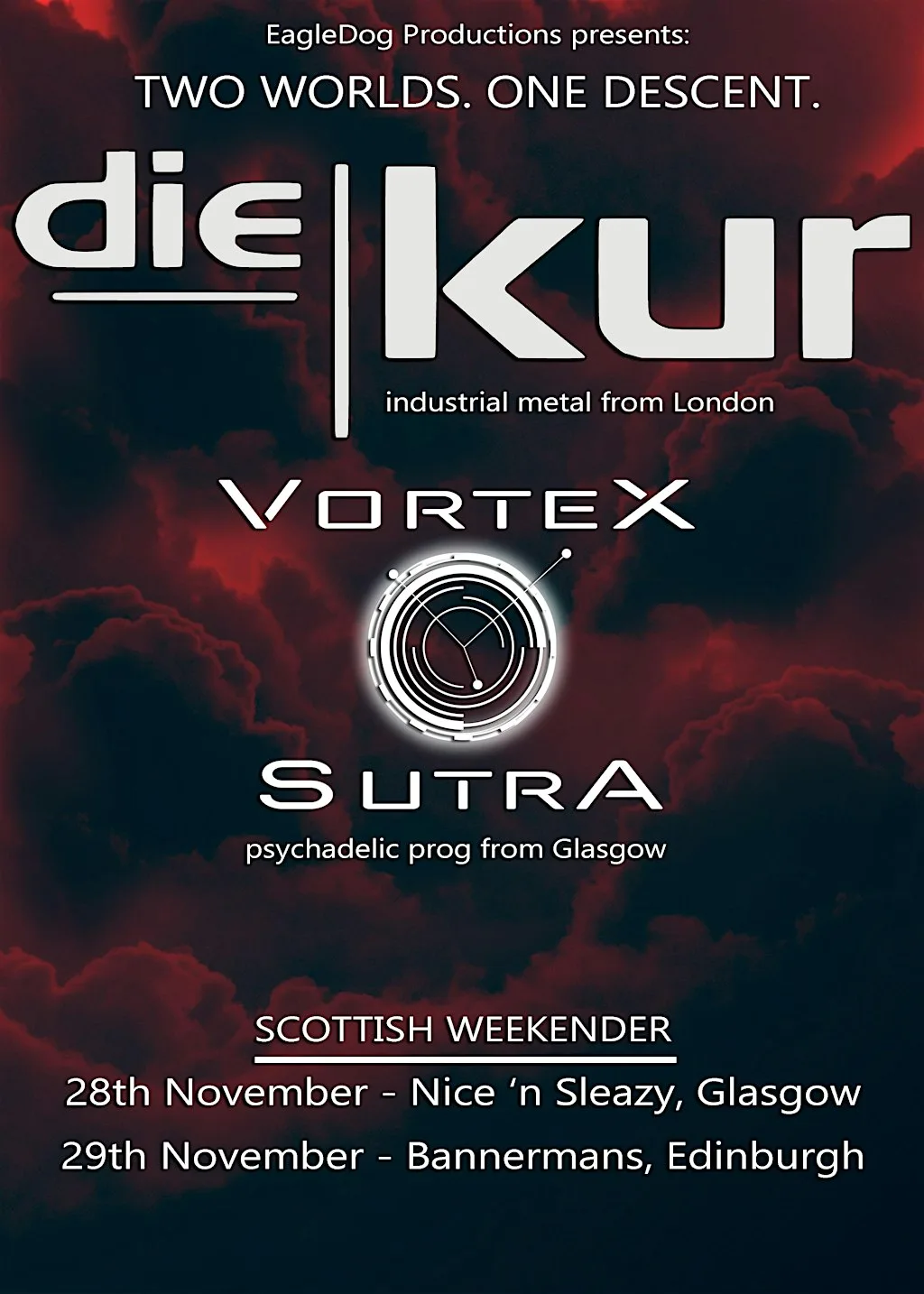 DIE KUR & VORTEX SUTRA - 29-11-2026 Bannermans, Edinburgh at Bannerman's Bar